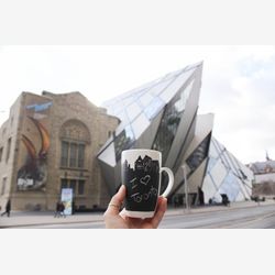 Tasse mug souvenir Toronto phare tour du CN centre rogers musée royal ontario skyline ardoise craie grosse mug personnalisable