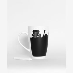 Tasse ardoise Montréal Hochelaga marché maisonneuve chateau stade olympique  ardoise craie thé mug personnalisable café