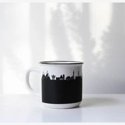 Tasse ardoise Canada 150 anniversaire Vancouver inukshuk Toronto Ottawa Montréal st-jean Québec Tadoussac baleine panorama custom mug latté