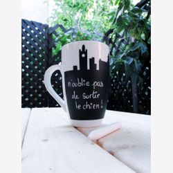 Montréal Vieux port Tasse haute ardoise hôtel ville marché bonsecours tour de l'horloge ardoise craie thé mug personnalisable café