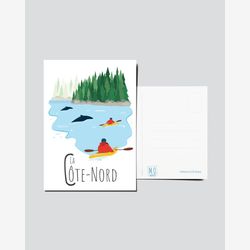Carte postale Québec | Illustration La Côte-Nord | Région du Québec | Illustration Québec
