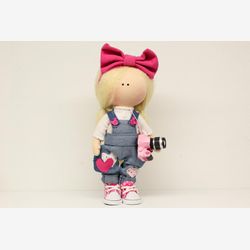 Poupée en tissu faite à la main, Poupée textile, Poupée pour filles, poupée Tilda