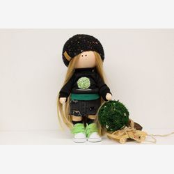 Poupée en tissu faite à la main, Poupée textile, Poupée pour filles, poupée Tilda