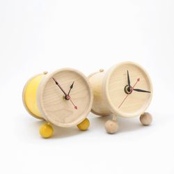 Horloge de table en bois Spoutnik
