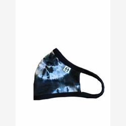 Masque tie-dye ronds noirs