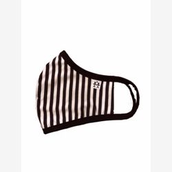 Masque blanc rayé marine