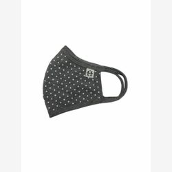 Masque gris pois blanc