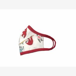 Masque blanc avec singe paresseux