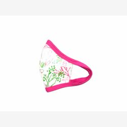 Masque blanc arbres rose