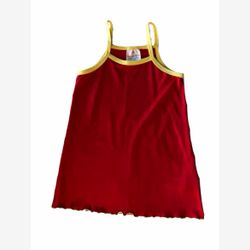 Jaquettes files bretelles spaghetti  en BAMBOU rouge tomate (73)