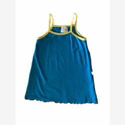 Jaquettes files bretelles spaghetti  en BAMBOU turquoise (74bs)