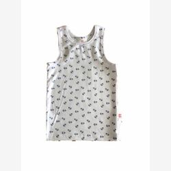 Camisole garçon blanche ancres marine