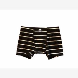 Boxer garçon rayé large noir et blanc