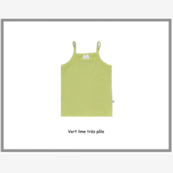 Camisoles bretelles spaghetti lime très pâle (81)