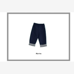 Pantalon enfant en nylon marine avec revers (PANYENRE58)