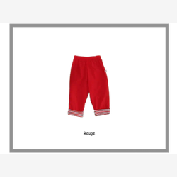 Pantalon enfant en nylon rouge avec revers (PANYENRE05)