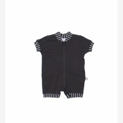 Pyjama court 1 pièce bambou noir  (02)