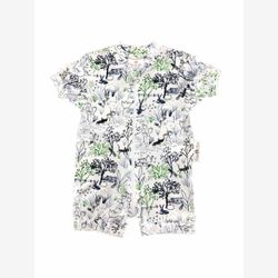 Pyjama court 1 pièce coton organique arbres marines