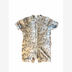 Pyjama court 1 pièce coton organique lapins