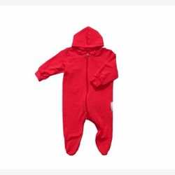 Pyjama 1 pièce avec capuchon bambou corail (37)