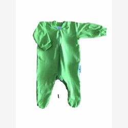 Pyjama 1 pièce bambou avec capuchon vert lime (70)