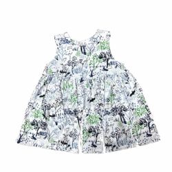 Robe en coton organique avec découpe au dos arbres marines