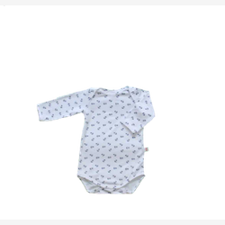 Cache-couche manche longue blanc à ancres de bateaux marines