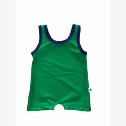 Maillot de bain pour bébé poseidon vert et garniture royal