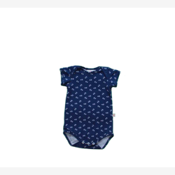 Cache-couche manche courte marine à ancres de bateaux blanches