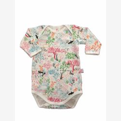 Cache-couche manche longue coton BIO arbres roses