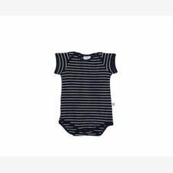 Cache-couche manche courte rayé moyen marine et blanc (5801rm)