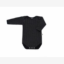 Cache-couche manche longue noir et pois blanc (0201p)
