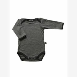 Cache-couche manches longues gris chiné pâle et gris foncé