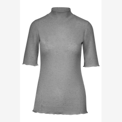 Mimi - Haut col montant manche trois-quarts gris