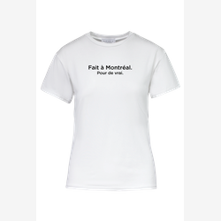 T-shirt imprimé blanc - Fait à Montréal