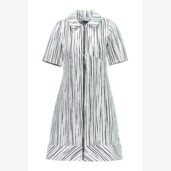 Jade - Robe blanche jacquard