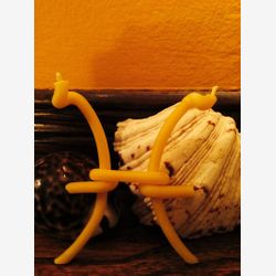 bougie d’anniversaire astrologie signe cire d’abeille - bélier poissons taureau cancer Gémeaux lion vierge