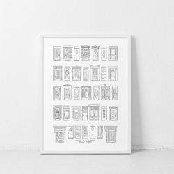 Portes de la 1re avenue, Rosemont, Montréal / Affiche 18x24 / Trouver la beauté dans les détails... et dans les portes!