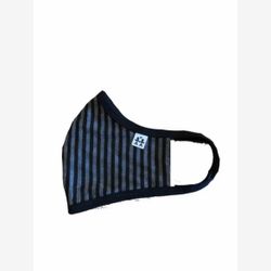 Masque gris ciné rayé noir  3 ÉPAISSEURS