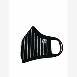 Masque noir rayé moyen blanc 3 ÉPAISSEURS