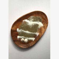 Plat en bois avec Océan 3D