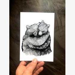 Ours avec nous impression 5x7