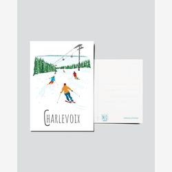 Carte postale Québec | Illustration Charlevoix | Région du Québec | Illustration Quebec