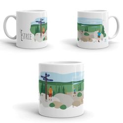 Tasse en céramique, illustration L'Estrie au Québec