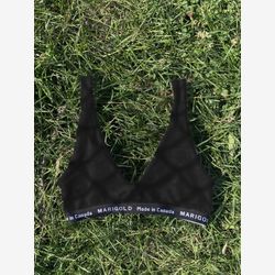 La Bralette - Bralette en bambou noir avec bande élastique