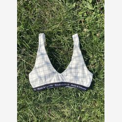La Bralette - Bralette en bambou check avec bande élastique